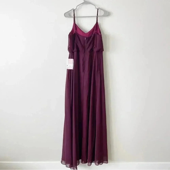 Birdy Grey Gwennie Bridesmaid Dress in Chiffon Cabernet Size Large NWT - Picture 9 of 9